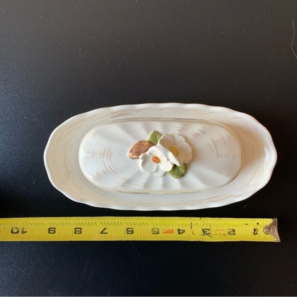 Vernon Ware by Metlox Fruit Basket Butter Dish  Vintage 1960s Made in California - Picture 13 of 13